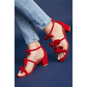 Anthropologie Bow T-Strap Heels